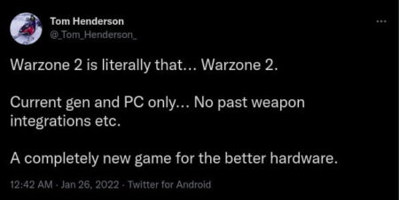 Call of duty Warzone 2 coming to next Gen consoles and PC only