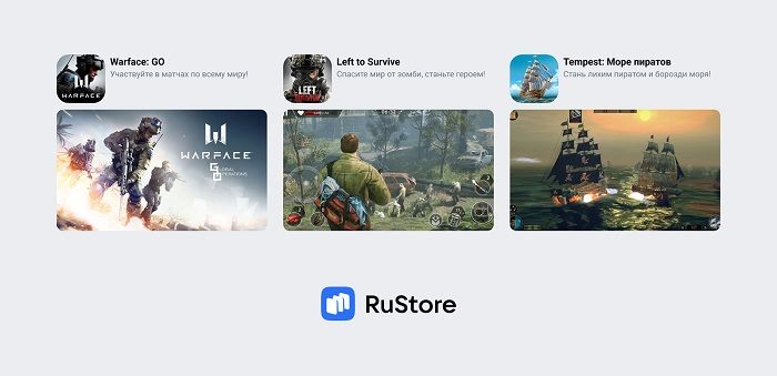 , The RuStore app store features a breakdown of mobile games by category
